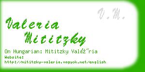 valeria mititzky business card